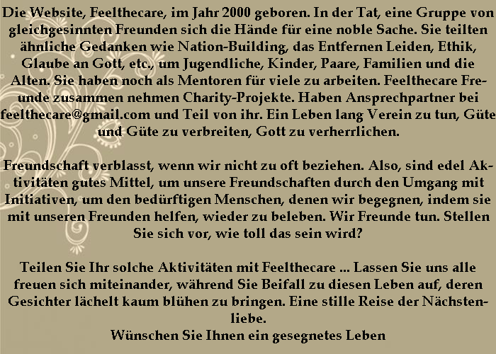 Feelthecare Message in German