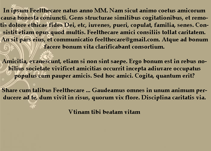 Feelthecare Message in Latin